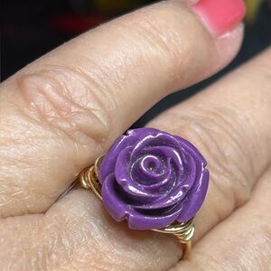 Purple Rose Gold Ring size 8